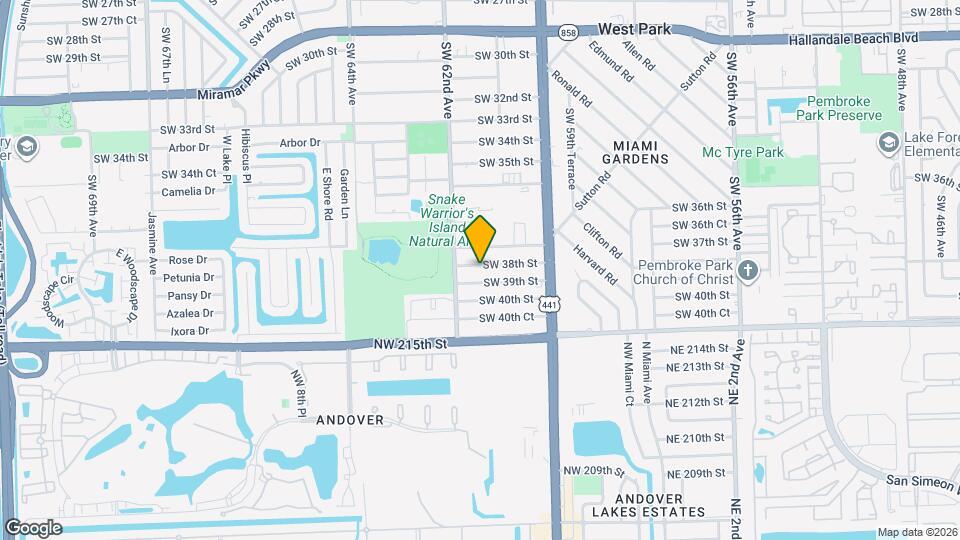 6116 SW 38th St Map and Location Details