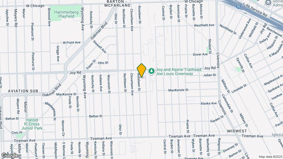8594 Roselawn St Map and Location Details