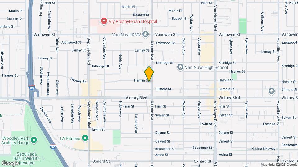 14914 Hamlin St Map and Location Details