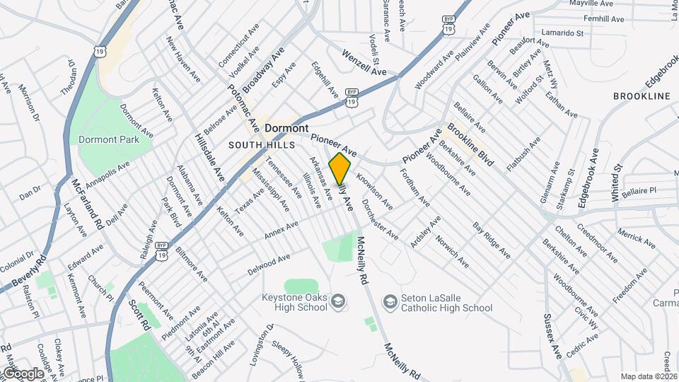 1221 McNeilly Ave Map and Location Details