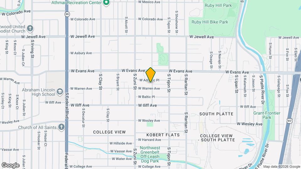 2201 W Warren Ave Map and Location Details