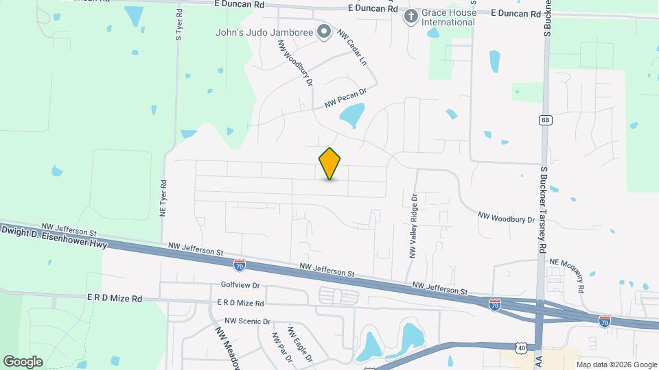1105 NW High View Dr Map and Location Details