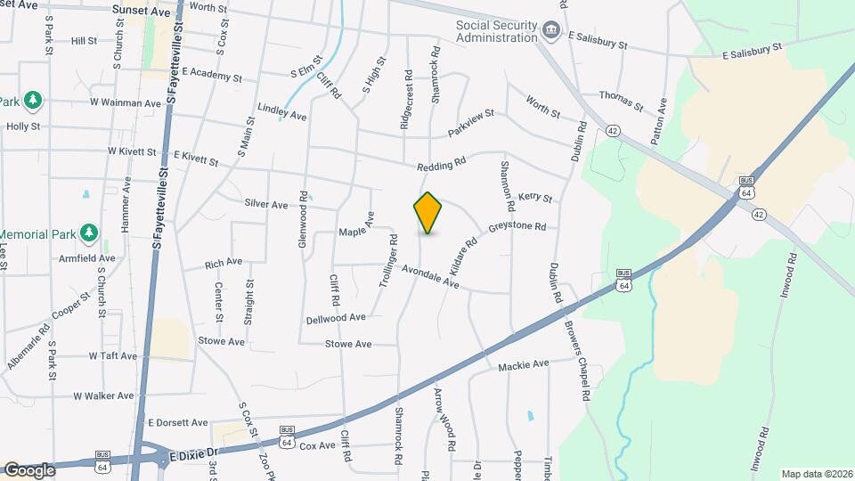 807 Shamrock Rd Map and Location Details