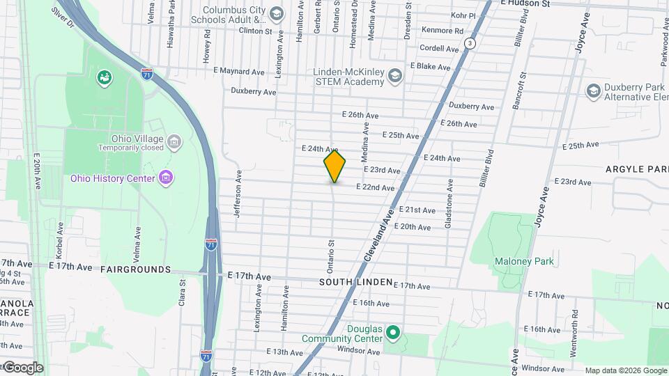 1171 E 22nd Ave, Unit 1171 Map and Location Details