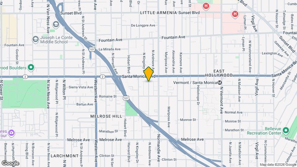 1055 N Ardmore Ave Map and Location Details