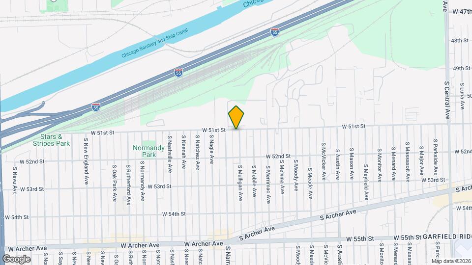 5102 S Mulligan Ave Map and Location Details