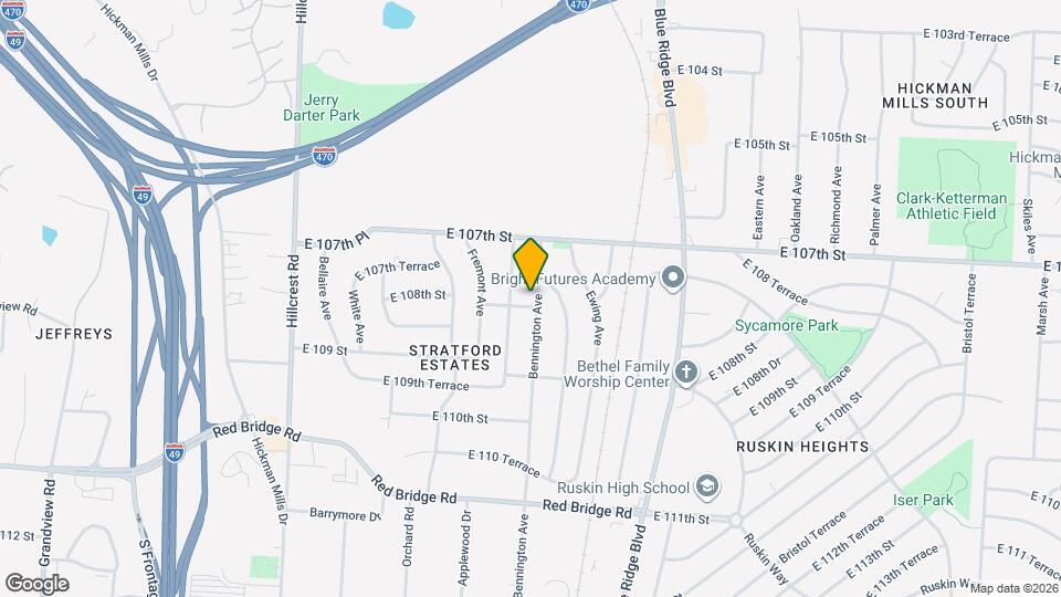 10716 Bennington Ave Map and Location Details