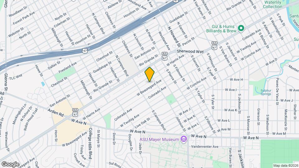 2516 W Beauregard Ave, Unit 1435 Map and Location Details