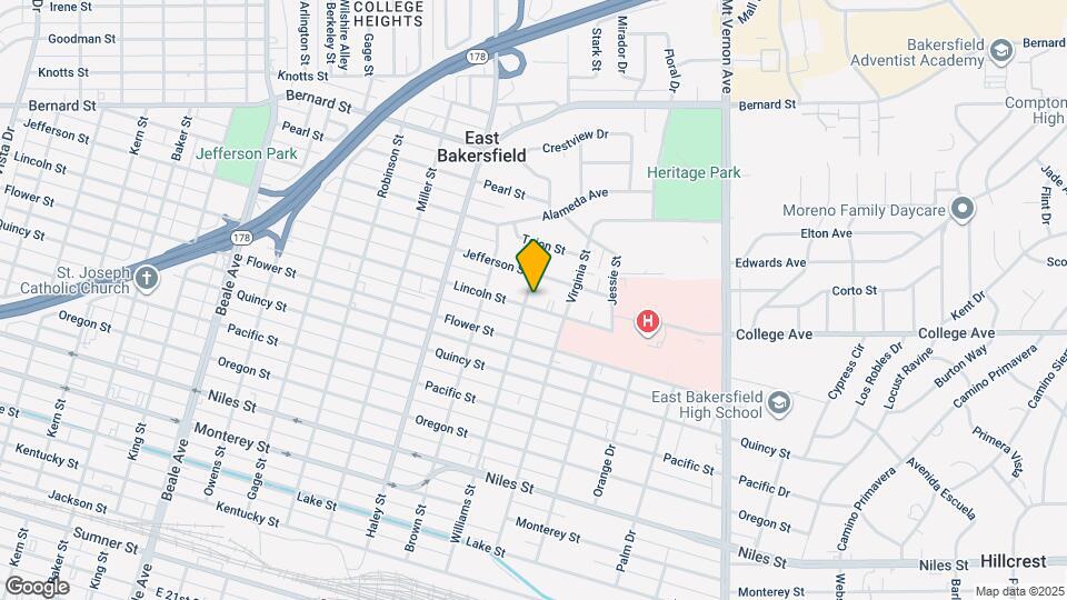 1608 Lincoln St Map and Location Details