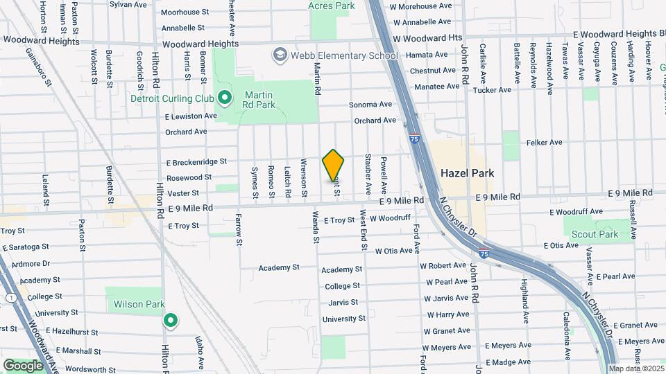 1871 Almont St Map and Location Details