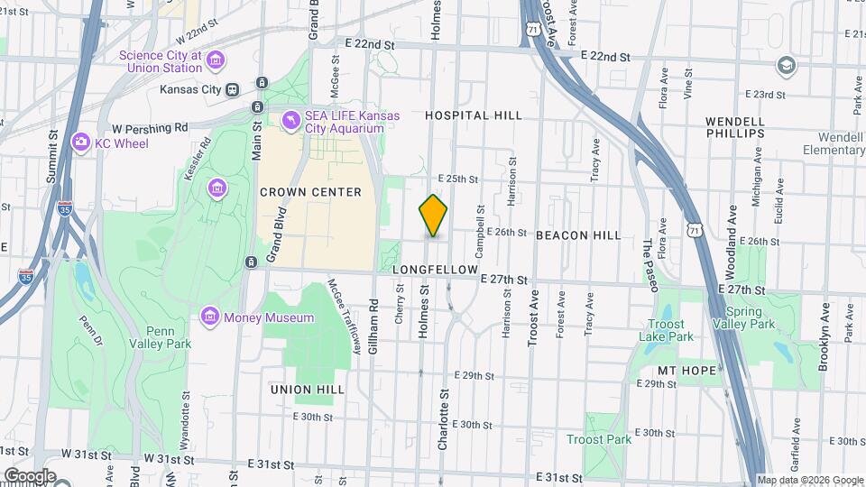 2601 Holmes St Map and Location Details