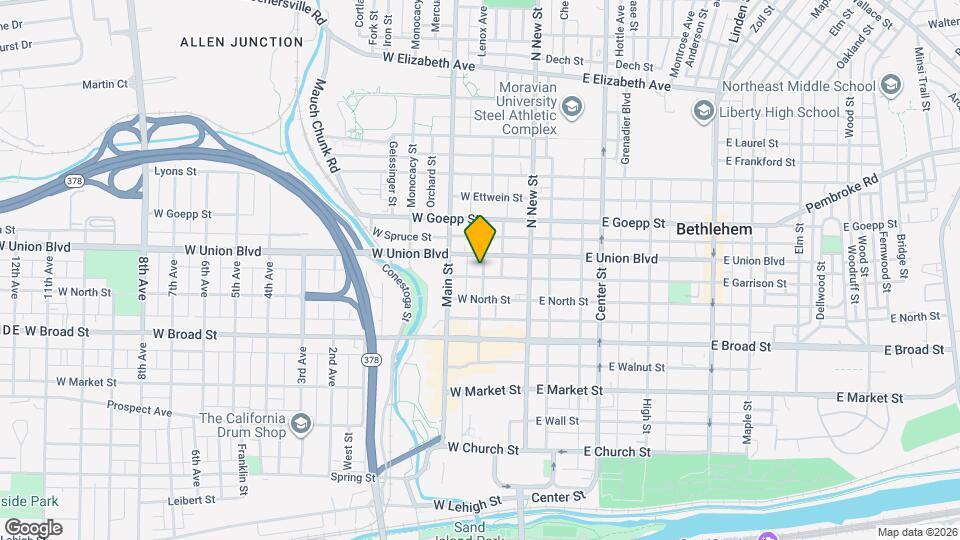 58 W Garrison St Map and Location Details