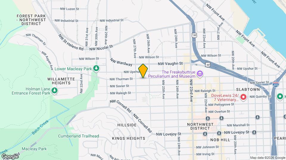 2644 NW Thurman St Map and Location Details