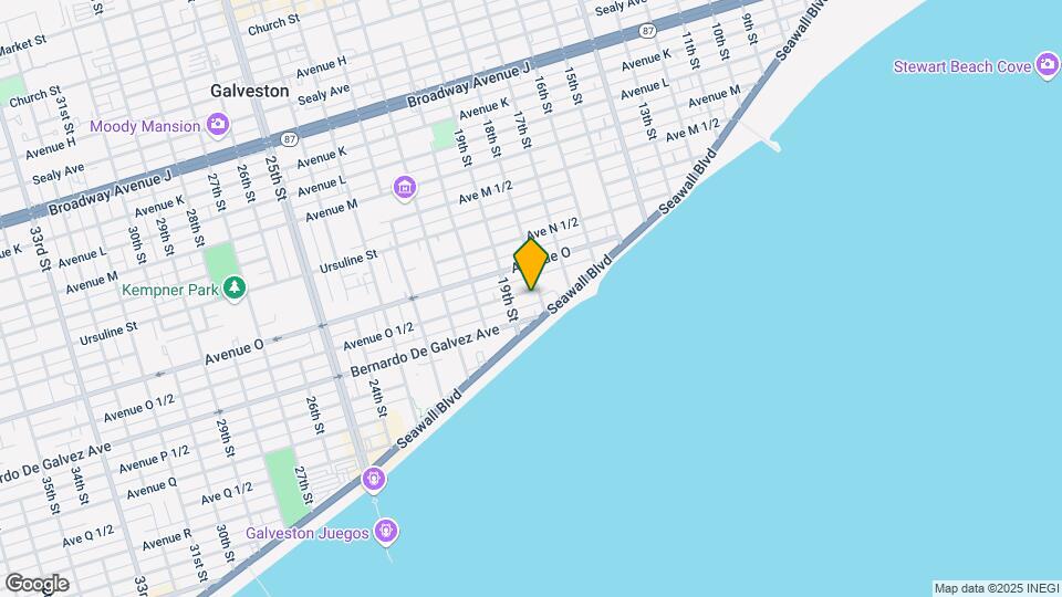 1809 Avenue O 1/2-Unit -Up Mapa y Detalles de la Ubicación