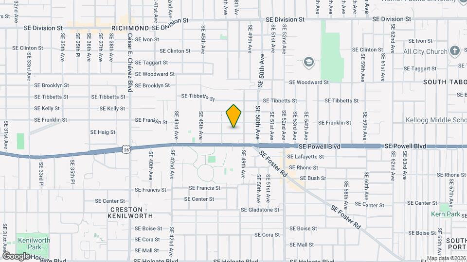 4803 SE Haig St Map and Location Details