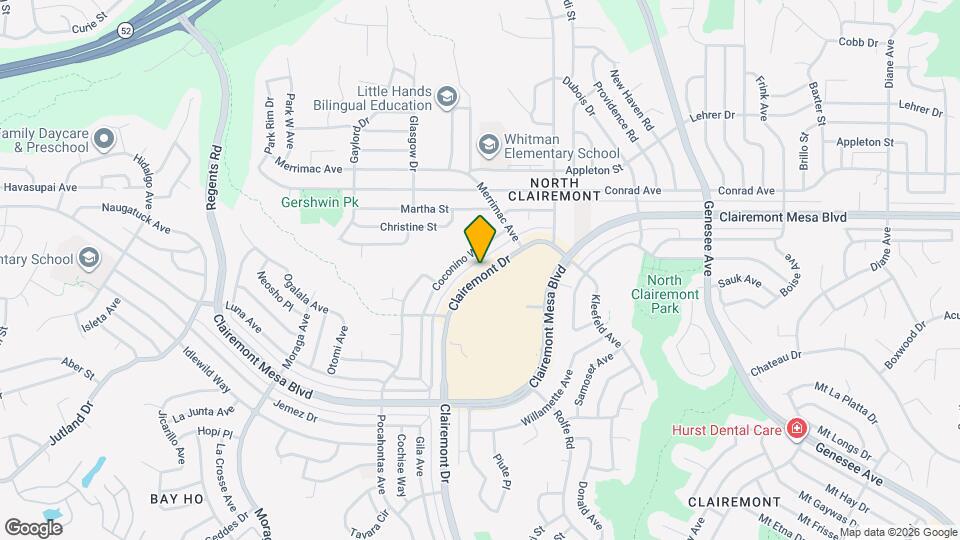 4866 Clairemont Dr Mapa y Detalles de la Ubicación
