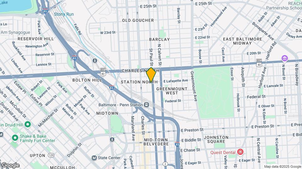 1728 St Paul St Map and Location Details