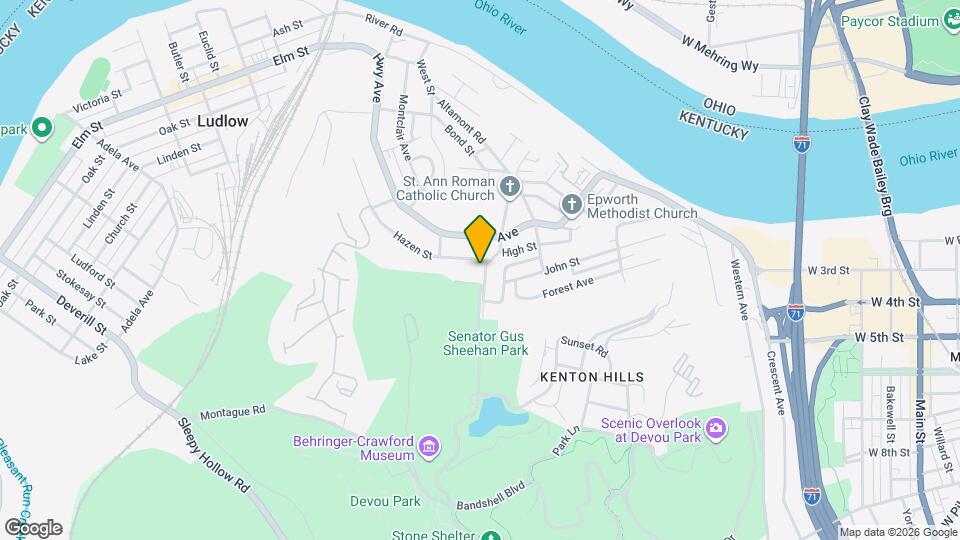 1327 Parkway Ave Map and Location Details