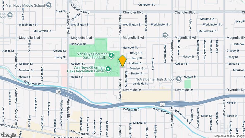 4936 Hazeltine Ave Map and Location Details