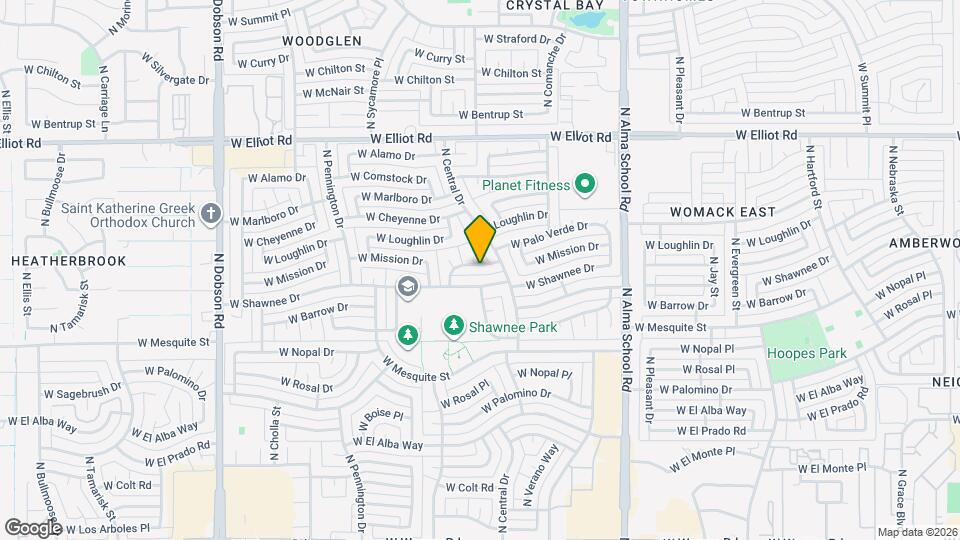 1307 W Palo Verde Dr Map and Location Details