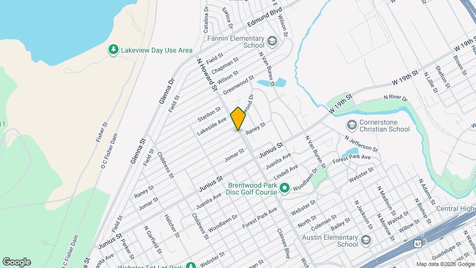 2102 Raney St Map and Location Details