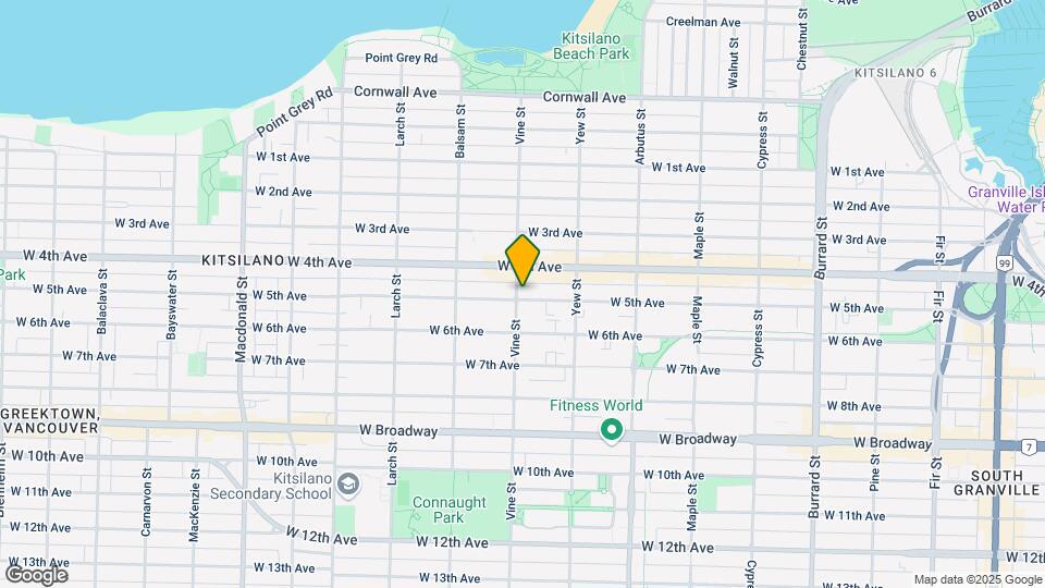 2050 Vine St Map and Location Details