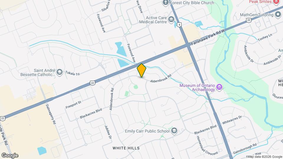 1858 Aldersbrook Rd Map and Location Details