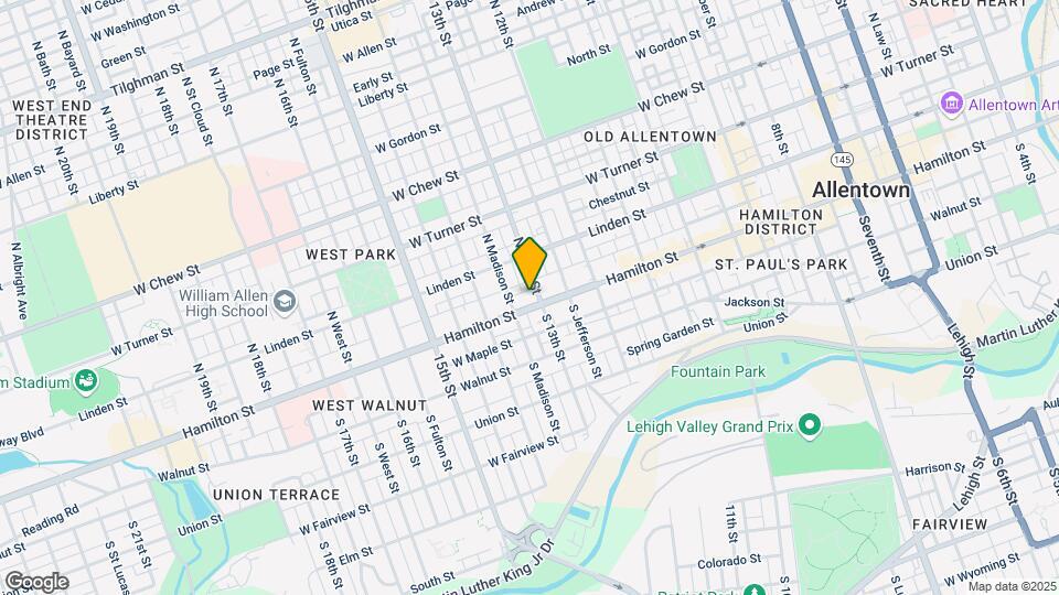 1307 Hamilton St Map and Location Details