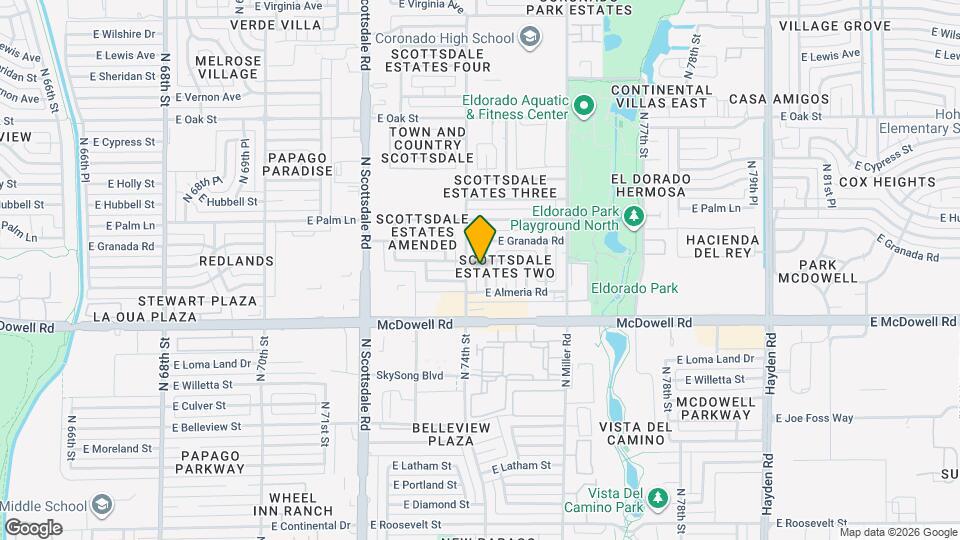 1720 N 74th Pl Map and Location Details