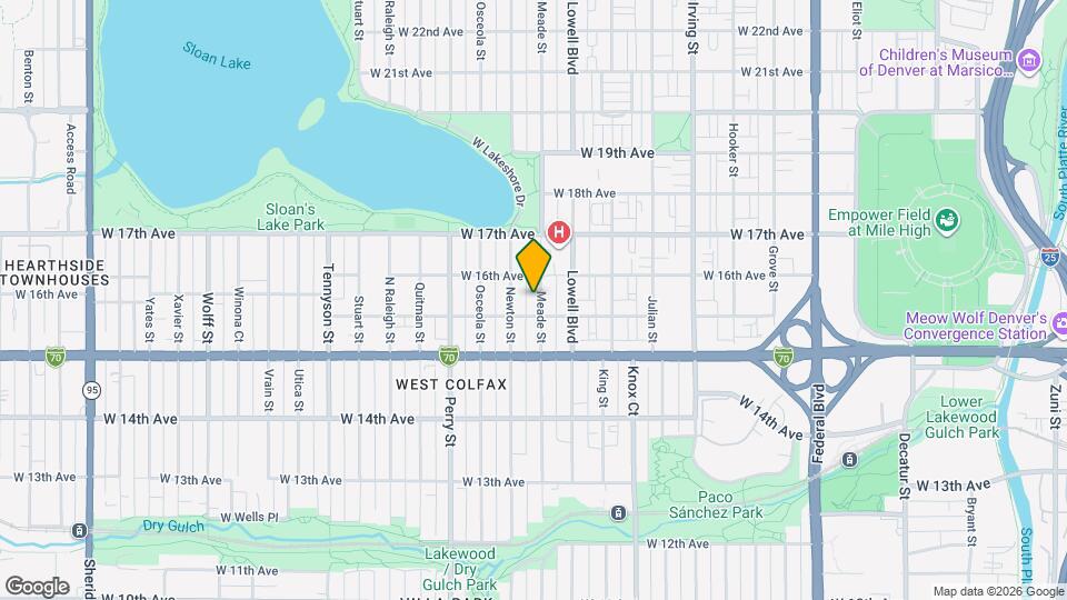 1567 Meade St, Unit Basement Unit Map and Location Details
