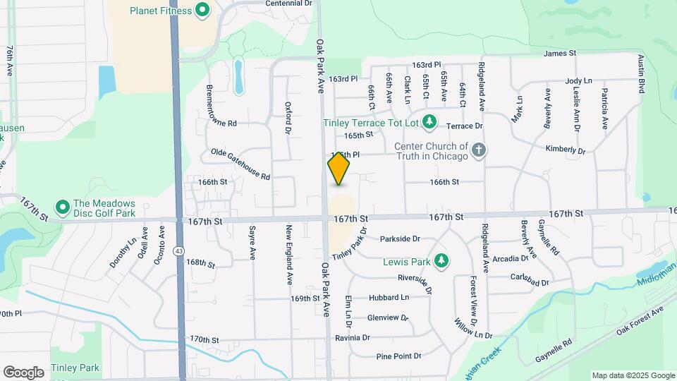16649 Oak Park Ave Map and Location Details
