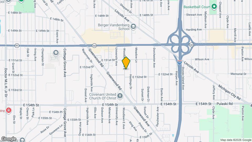 15135 Woodlawn Ave Mapa y Detalles de la Ubicación