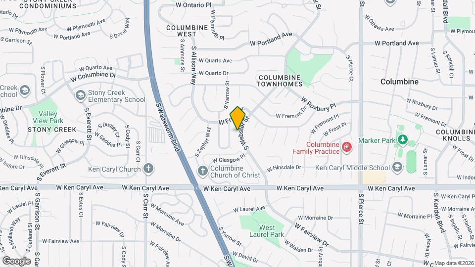 7305 S Webster St Map and Location Details