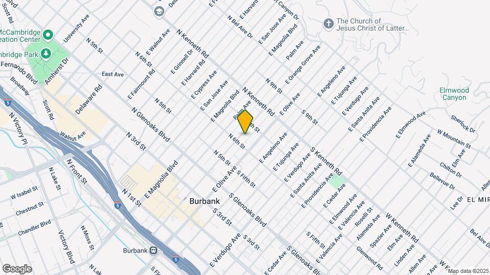 614 E Orange Grove Ave Map and Location Details