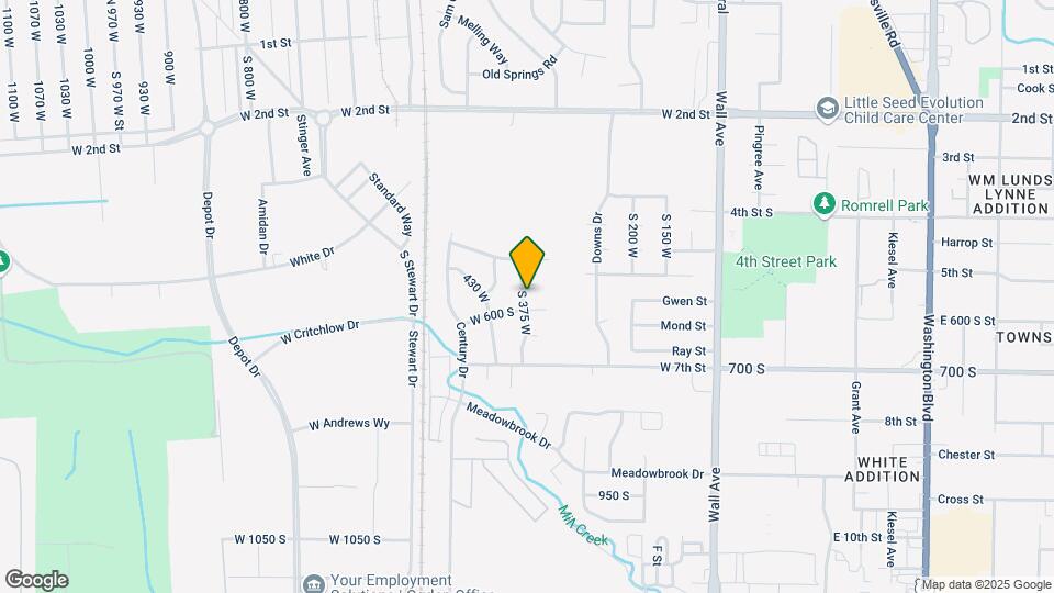 572 S 375 W Map and Location Details