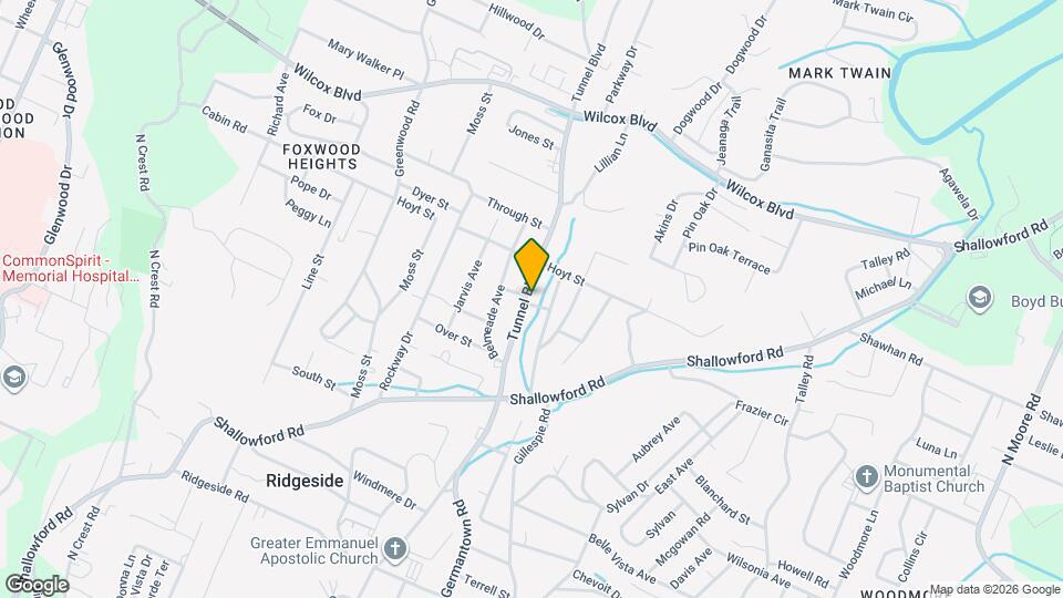 1100 Tunnel Blvd Map and Location Details