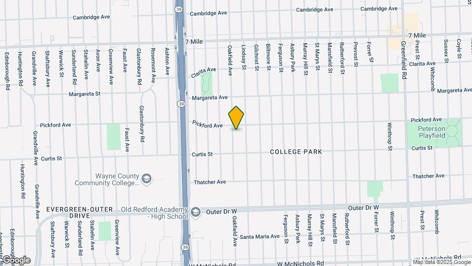 18286 Oakfield Ave Map and Location Details