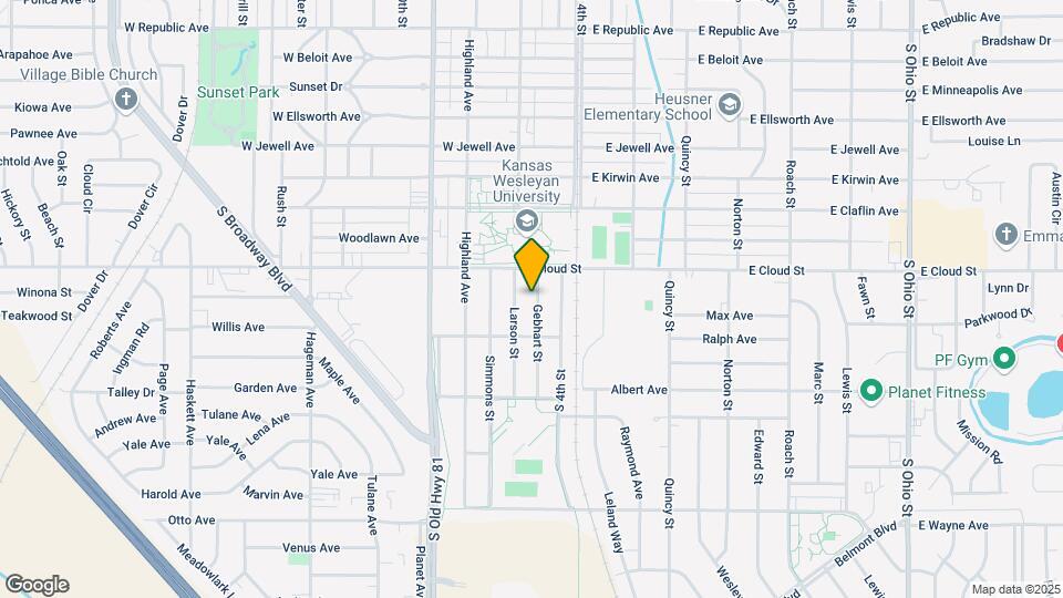 1822 Gebhart St Map and Location Details