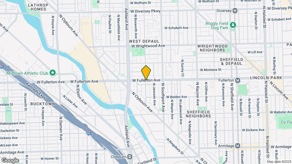 1461 W Fullerton Ave, Unit 2 F Map and Location Details