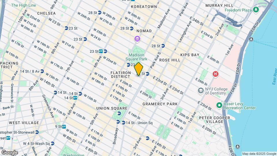 38 E 22nd St Map and Location Details