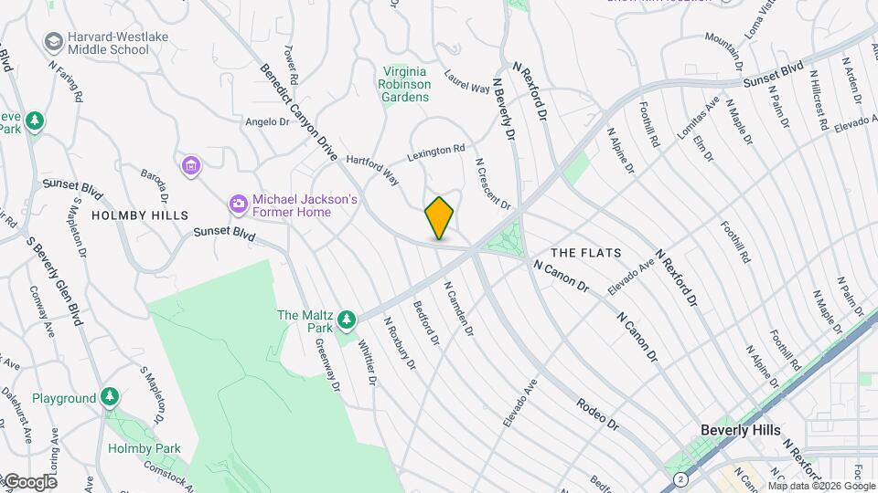 906 Benedict Canyon Drive Map and Location Details