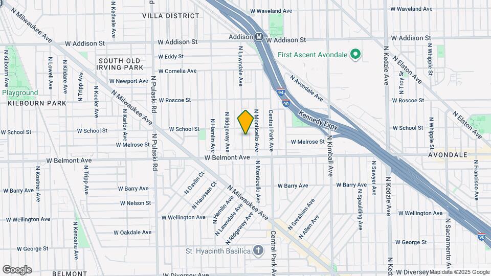 3241 N Lawndale Ave, Unit 1st Floor Map and Location Details