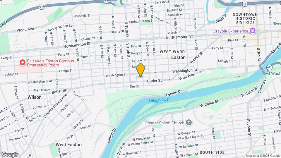 1205 Butler St Map and Location Details
