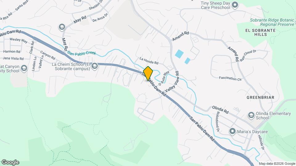 5210 San Pablo Dam Rd Map and Location Details
