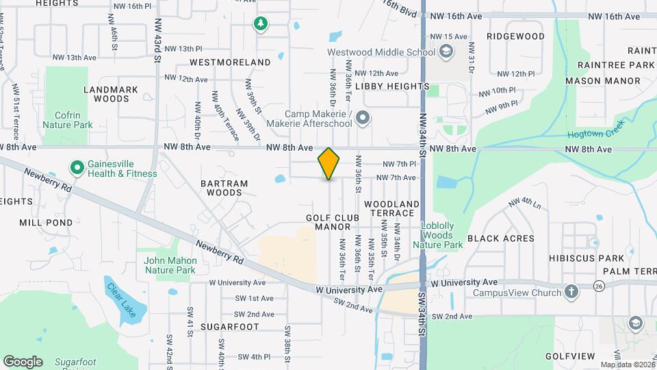 631 NW 36th Dr Map and Location Details