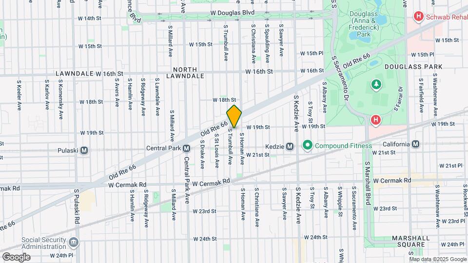 1921 S Trumbull Ave Map and Location Details