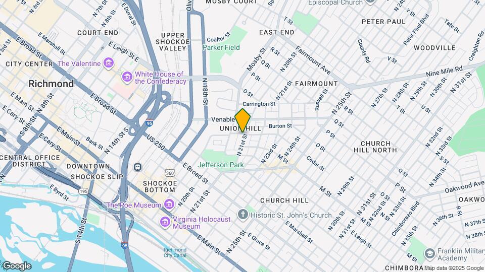 616 N 21st St, Unit B Map and Location Details