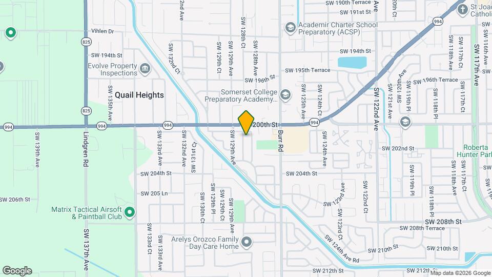 20073 SW 128th Pl Mapa y Detalles de la Ubicación