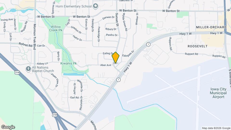 1302 Sunset St Map and Location Details