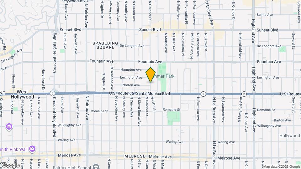 1134 N Gardner St, Unit A Map and Location Details